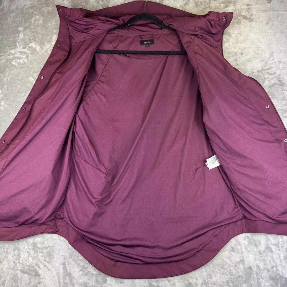 Quince Weatherproof Oversized Rain Jacket Womens Medium Barolo Burgundy (1423) - Picture 5 of 12